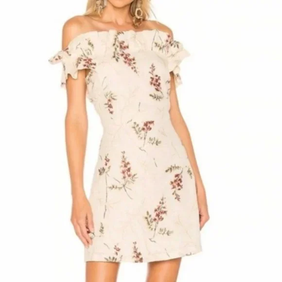 rebecca taylor embroidered dress Rebecca Taylor Anya Ramie Midi Dress main image 0